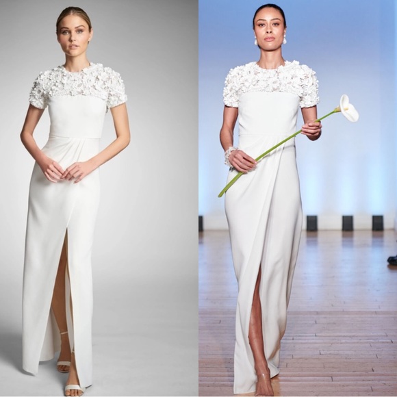 Sachin & Babi Marist Embellished Lace Column Gown - Picture 1 of 15
